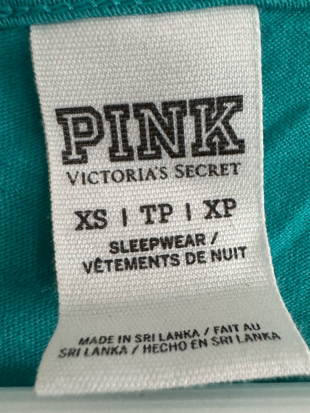 PINK Victoria's Secret Teal Sleepwear Top - Picture 2 of 6